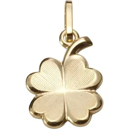 FIRETTI Kettenanhänger Schmuck Geschenk Gold 333 Halsschmuck Anhänger für Halskette Kleeblatt goldfarben
