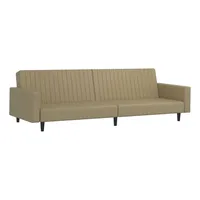vidaXL Schlafsofa 2-Sitzer Cappuccino-Braun Kunstleder