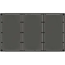 vidaXL Gartentisch mit Glasplatte 150 x 90 x 75 cm Schwarz