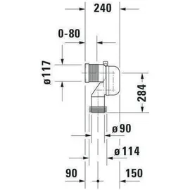 Duravit Vario Ablaufbogen 90 mm