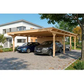 SKANHOLZ Doppelcarport 609 x 8,46 m unbehandelt inkl. Abstellraum