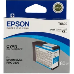 Original Epson T5802 cyan für Stylus Pro 3800 3880 Designer Edition AG