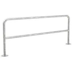 Fahrrad Anlehnbügel 9241 | 2000mm | mit Knierohr | Fahrradständer für 2 Fahrräder zum Aufdübeln | Anlehnparker Einzelständer