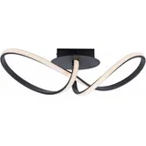 just light. Maria 1-flg. rund schwarz Aluminium 61 x 24,5 cm
