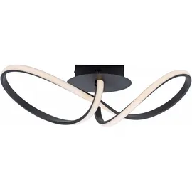 just light. Maria 1-flg. rund schwarz Aluminium 61 x 24,5 cm