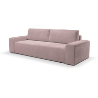 WERK2 Schlafsofa »Hugo«, Design 2-Sitzer Sofa in Cord mit Schlaffunktion & Bettkasten, rosa