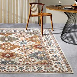 Villeroy & Boch Domenique bunt (creme,bunt), B:160cm H:3mm L:235cm, Polyester, Polypropylen, Teppiche, Outdoorteppich, Outdoor, Flachgewebe, wetterfest, Balkon, Garten, Klassisch, Terrasse