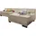 DOMO collection Ecksofa "Norma, elegant & modern, mit flachen Armlehnen, Breite 268cm, L-Form", beige (natur), B:268cm H:74cm T:153cm, NaturLEDER in Sitz und Rücken.
