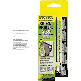 Petec Hochtemperatur-Silikondichtung schwarz 70 ml