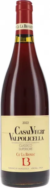 Valpolicella Classico Superiore DOC Casal Vegri Ca ́ La Bionda 2022 BIO