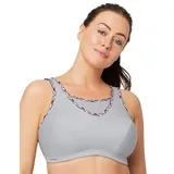 GLAMORISE Große Größen Plusgröße Bustier Sport-BH mit bestem Halt ohne Bügel Nr. 1066, Grau, 75J - 75J