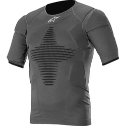Alpinestars Roost Base Layer Top, Protektorenshirt - Dunkelgrau/Schwarz - S/M