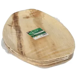 Papstar 6 Tabletts, Palmblatt "pure" oval natur