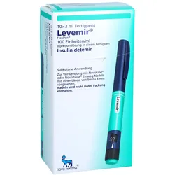 LEVEMIR FlexPen 100 Einheiten/ml Inj.-L.Fertigpen 10X3 ml