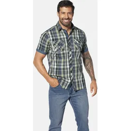 Jan Vanderstorm Kurzarmhemd kariert grün 6XL