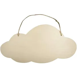 Rayher 62847505 Holz Schild Wolke, FSC100%