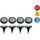 NÄVE Solarleuchte Metall D: 11,5 cm 8er Set schwarz