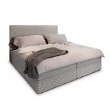 masseno Boxbett mit Bettkasten ¦ grau ¦ Maße cm B: 160 H: 98