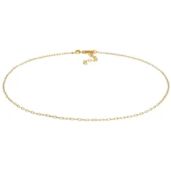 Elli Choker Gliederkette Oval Trend 925 Silber goldfarben Damen 