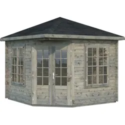 Gartenhaus PALMAKO "Pavillon Melanie", grau, Fußboden im Gartenhaus, ohne Dacheindeckung, Holz, Gartenhäuser, grau