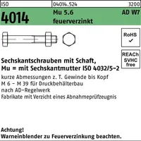 Hörger & Geßler Sechskantschraube ISO 4014 M20 x 170 10 Stück