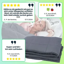 casativo-wellness 2er-Set Gewichtsdecke 150 x 200cm, 7kg – Premium Baumwolle & Glasperlen für tiefe Entspannung, besseren Schlaf & Stressreduktion