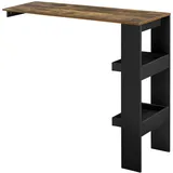[en.casa] Bartisch Bromölla 120 x 45 x 106 cm Schwarz/Eiche