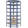 shelfplaza Eckregal, blau Metall, Rechteckig, 70x230x45 cm, Freizeit, Heimwerken, Werkstatt, Schwerlastregale