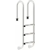 Zelsius Edelstahl Poolleiter Mit 3 Stufen, 50,2 X 36,5 X 158 Cm, Mit Rutschsicherung, Pool Einstieg
