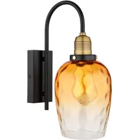 GLOBO Wandleuchte Salvy Schwarz/Messingfarben Wandlampe