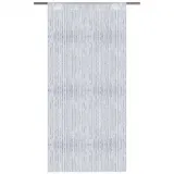 BestLivings Fadenvorhang Metallic-Streifen weiß - perlweiß 90 x 200cm