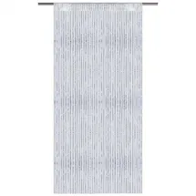 BestLivings Fadenvorhang Metallic-Streifen weiß - perlweiß 90 x 200cm