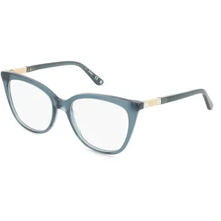 GUESS GU50197 Damen-Brille inkl. Gläser Vollrand Quadratisch Acetat-Gestell 52/17/140, blau