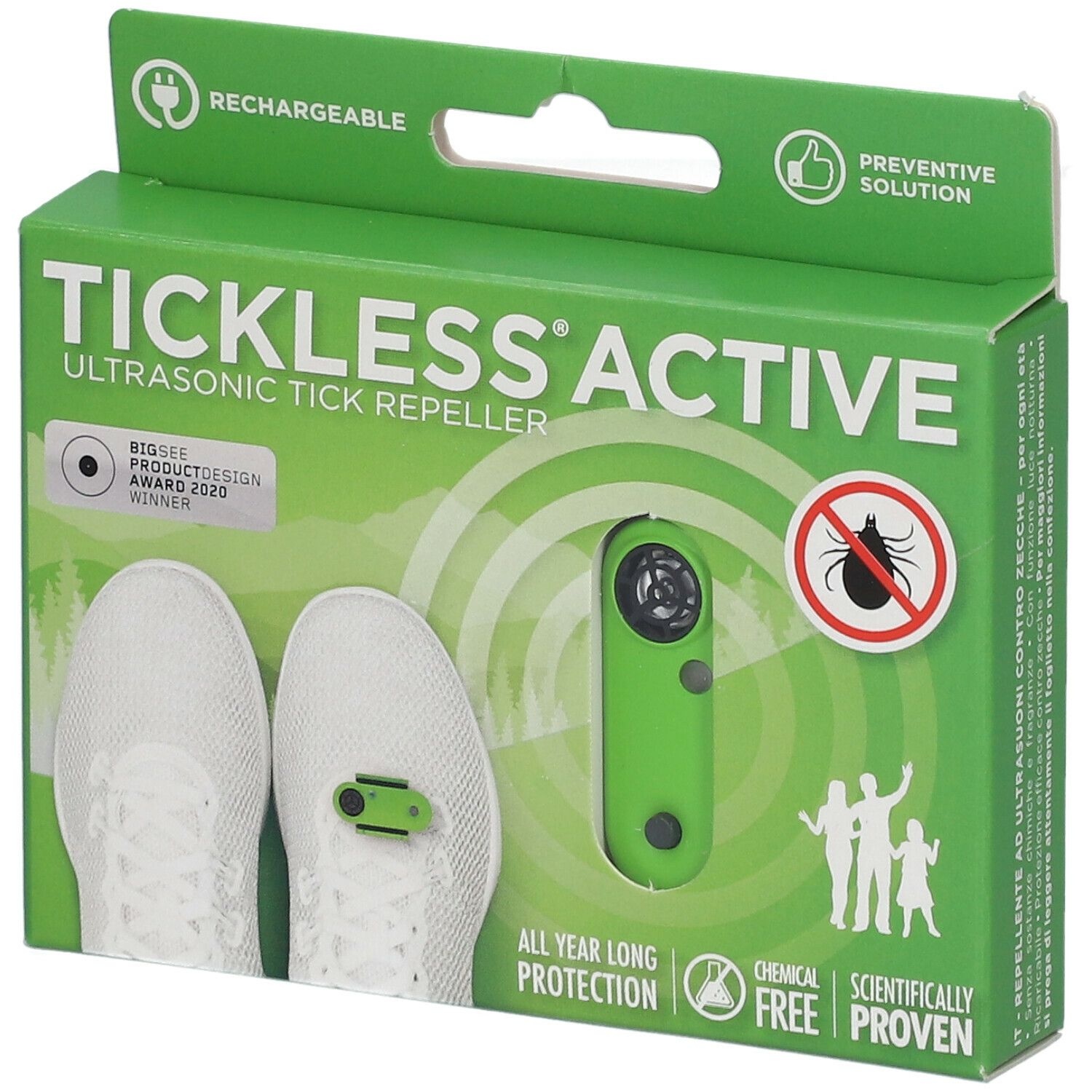 Tickless® Active Expulseur Ultrasonique Tique/Puce Vert 1 pc(s) Appareil