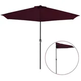 furnicato Balkon-Sonnenschirm 300 x 155 cm Bordeauxrot