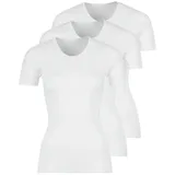 SCHÖLLER Baumwolle Shirt 1/4 Arm 3er Pack - 50 | Weiss (SC-0060)