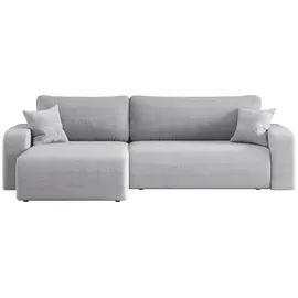 kaiser möbel Ecksofa mit schlaffunktion und bettkasten, MILANO XL stoff Poso und Quelle, Schlaffunktion, Bettkasten, viele Farben, bequem, praktisch grau