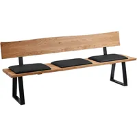 58 aufm Kessel 58aufmkessel Sitzbank, Wildeiche, Schwarz, Holz, 180x87x54