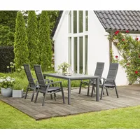 Siena Garden Garten-Essgruppe »Milano / Ancona«, (Set, 5 tlg.), bestehend aus 4 Sesseln und 1 Tisch,