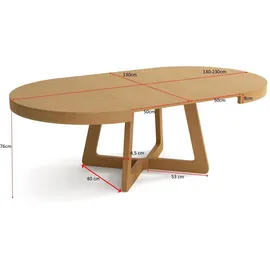 kaiser möbel Everest 130-230 x 76 cm Holz