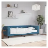 vidaXL Tagesbett mit Matratze Blau 100x200 cm Samt