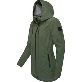 Ragwear Damen lange Übergangsjacke Wasserdichter kurzer Übergangsmantel für Damen
