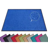 HANSE HOME Fußmatte (S-XXL) 40x60cm & Clean" Gr. 15, blau, B:40cm H:7mm L:60cm, Kunstfaser, Teppiche, Fußmatte, Schmutzfangmatte, Türmatte, In- und Outdoor, Teppich, Läufer, waschbar & Wetterfest rutschfest für Eingangsbereich & Außenbereich –