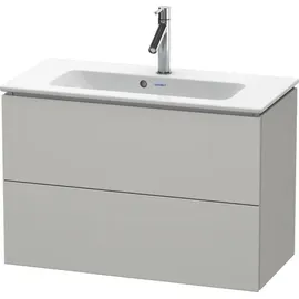 Duravit L-Cube Waschtischunterschrank, 2 Schubkästen, wandhängend Compact, für 234283 820 x 39,1 cm, Betongrau Matt