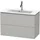 Duravit L-Cube Waschtischunterschrank, 2 Schubkästen, wandhängend Compact, für 234283 820 x 39,1 cm, Betongrau Matt