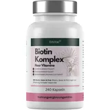 Biotin Komplex Kapseln, hochdosiert mit 10.000μg Biotin pro Tagesdosis, 240 Stück von EXVital
