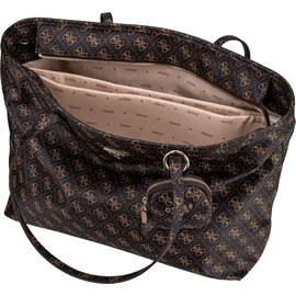 GUESS Shopper Power Play II Large Tech Tote Brown Logo