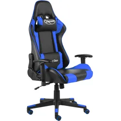 Gaming-Stuhl Drehbar Blau PVC