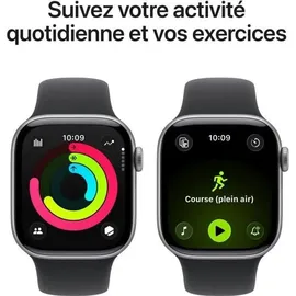 Apple Watch Series 11 GPS 42mm Space Grey Aluminium Sport Band black M/L