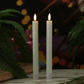 MARELIDA LED Stabkerzen 24 cm 2 St. weiß